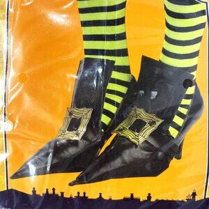 Witch Blk Shoe Covers with pointed toes  NWT